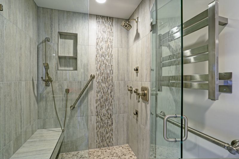 Tile-Patterned Shower Stall